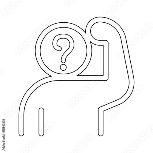 Stupid icon in line style