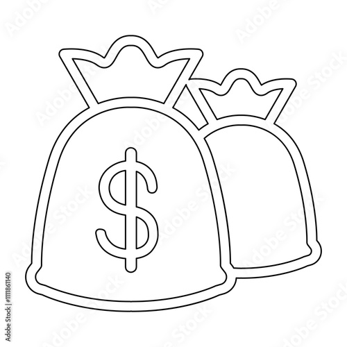 Money icon in line style