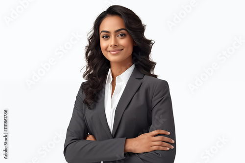 Smiling indian business women in suits on white background. Women in business attire. Rich women. Business manager. Startup boss. Indian women. American woman. Isolated image. Png.