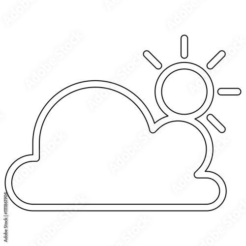 Sunny icon in line style