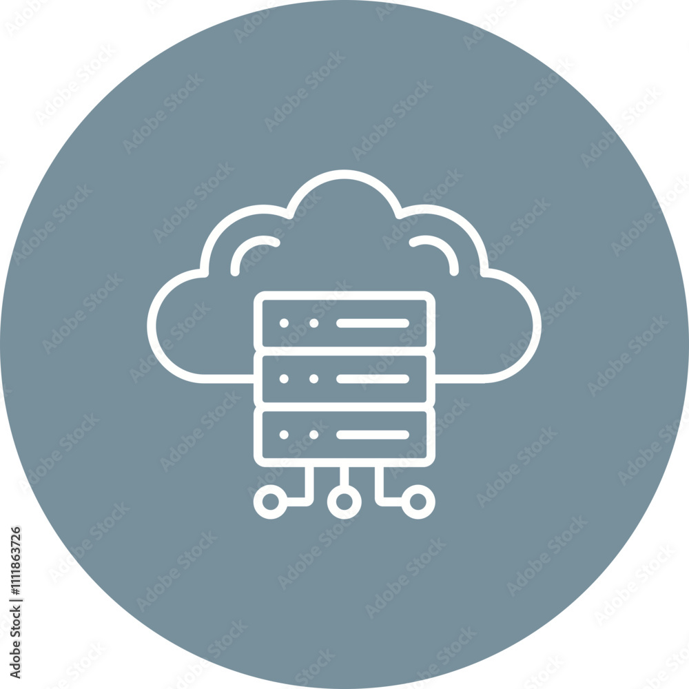 Cloud Server Icon Cloud Server Icon