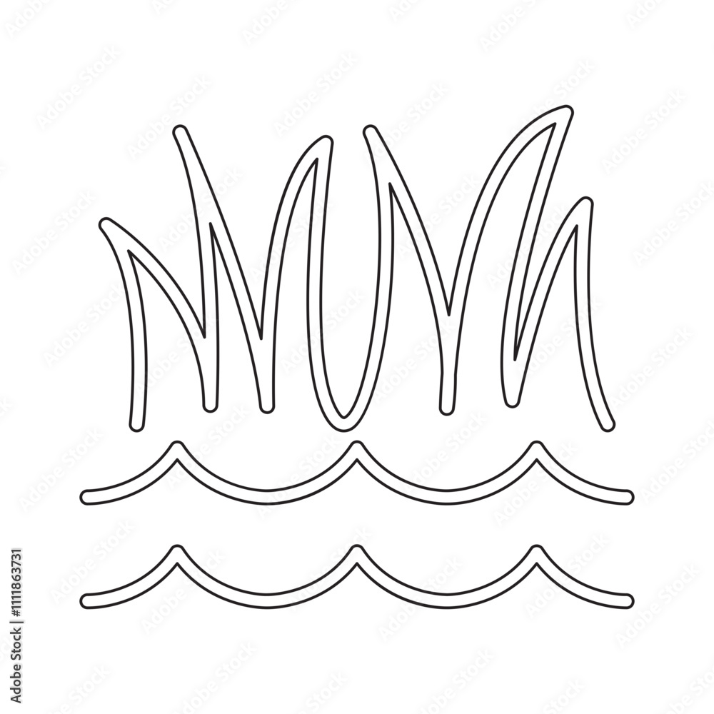 Fototapeta premium Flood icon in line style
