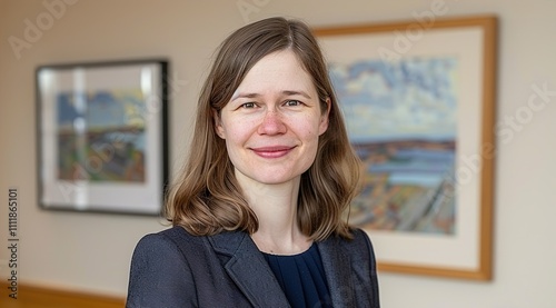 Happy and woman lawyer portrait in office with optimistic smile for professional legal career. 