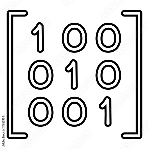 Matrix icon in line style