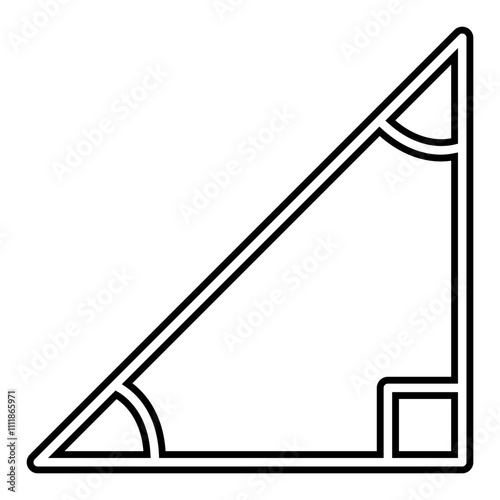 Trigonometry icon in line style