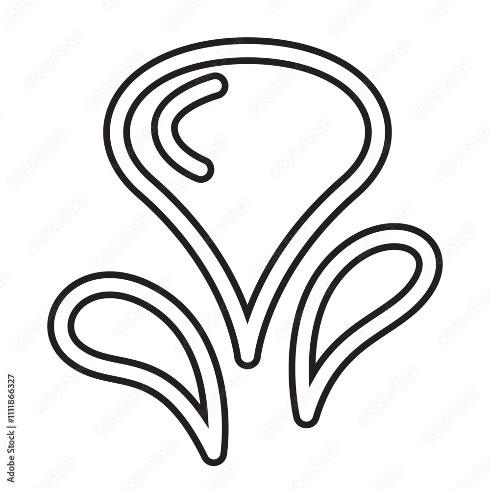 Water icon in line style Water icon in line style