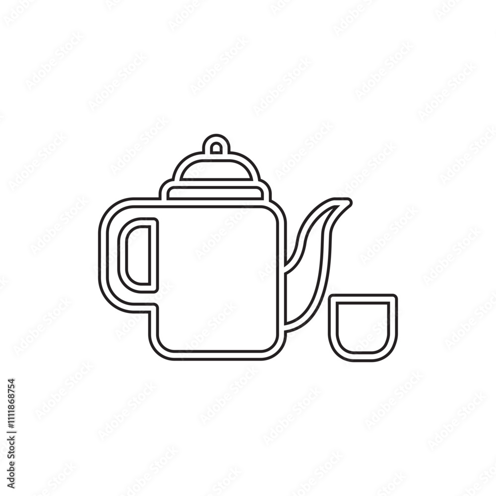 Tea icon in line style Tea icon in line style