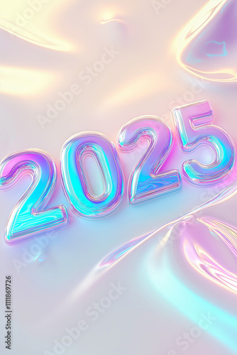 pink neon lettering 2025 on a white background. for advertising. for banners. for backgrounds. for postcards. for calendars.