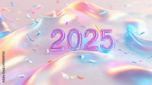 pink neon lettering 2025 on a white background. for advertising. for banners. for backgrounds. for postcards. for calendars.