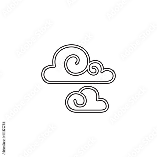 Cloud icon in line style