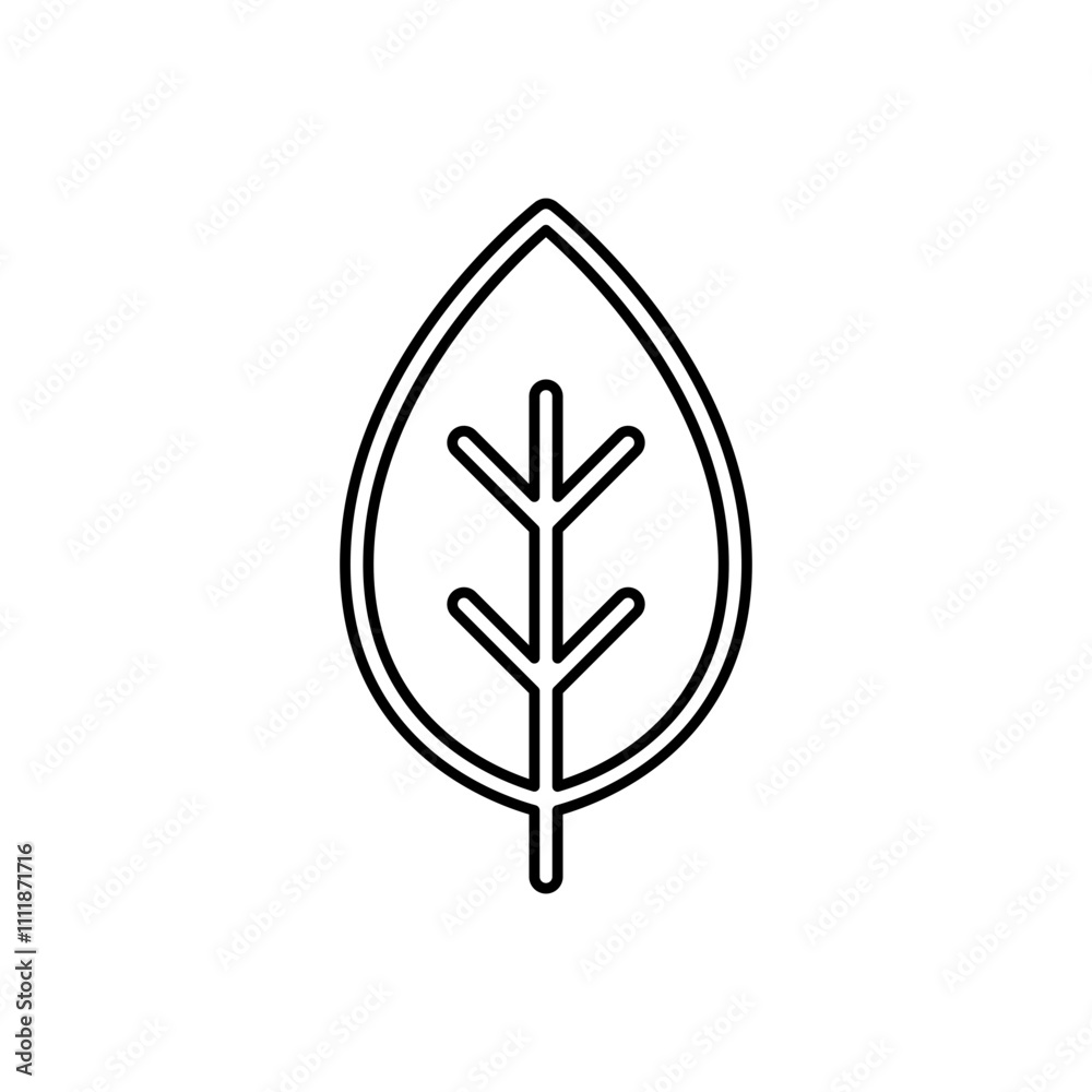 Leaf icon in line style Leaf icon in line style