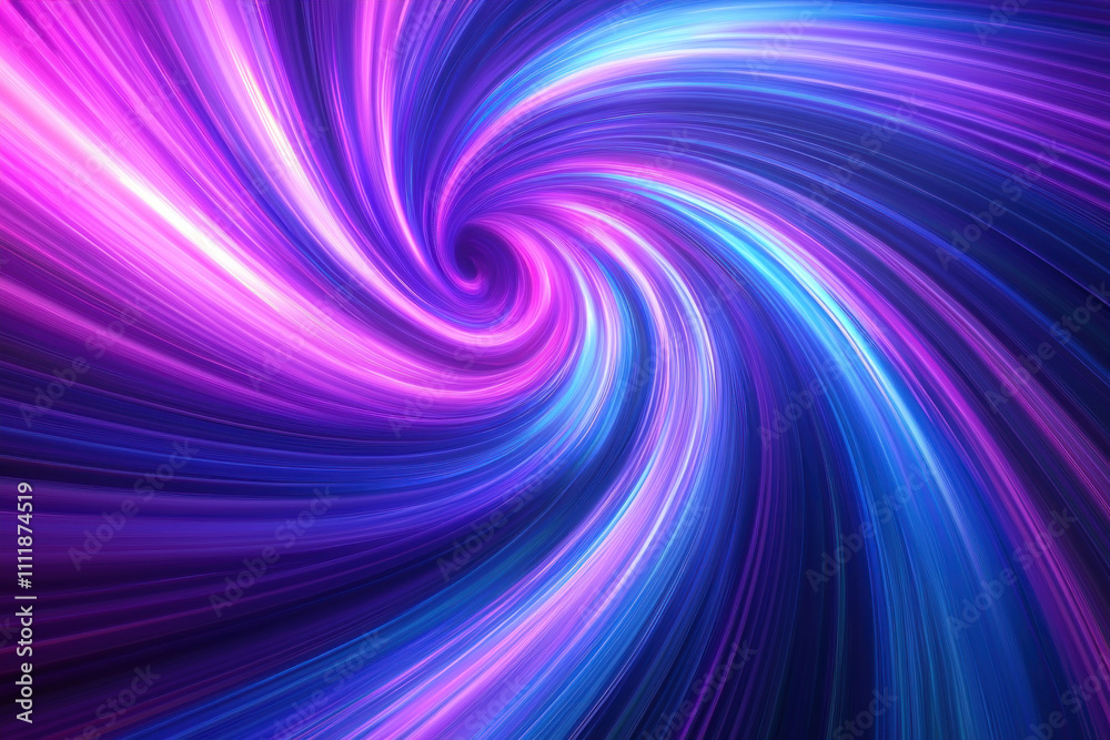 Swirling vortex of vibrant neon light trails. Swirling vortex of vibrant neon light trails.