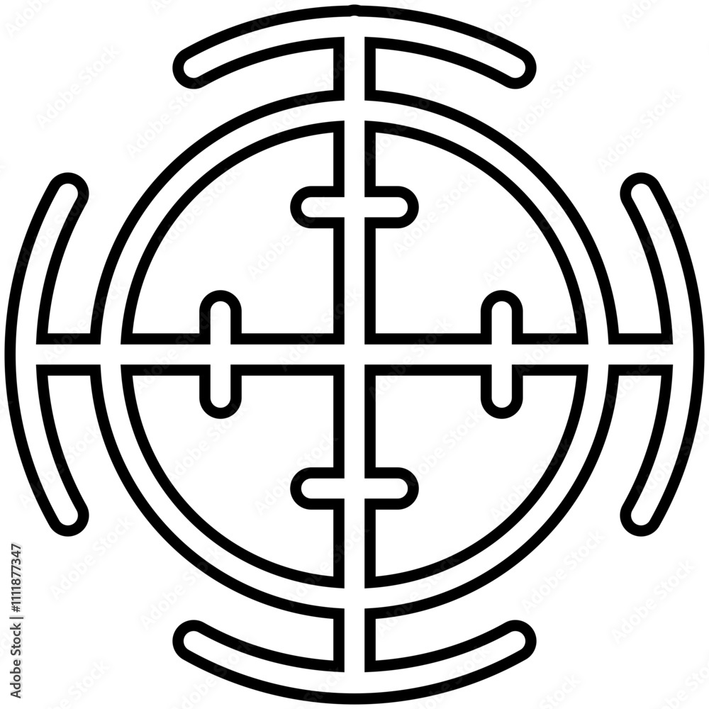 Target icon in line style Target icon in line style