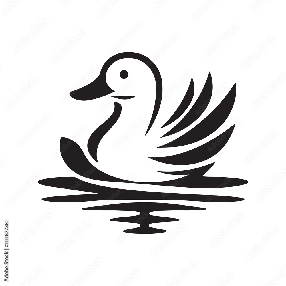 Obraz premium duck isolated on white