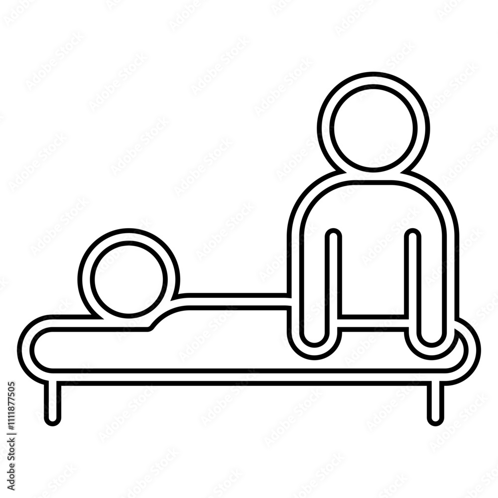 Fototapeta premium Massage icon in line style