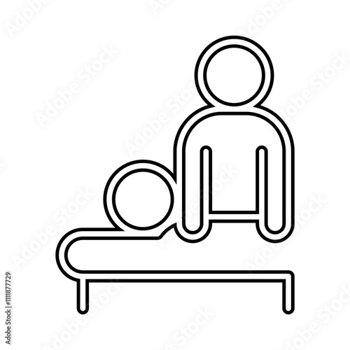 reflexology icon in line style