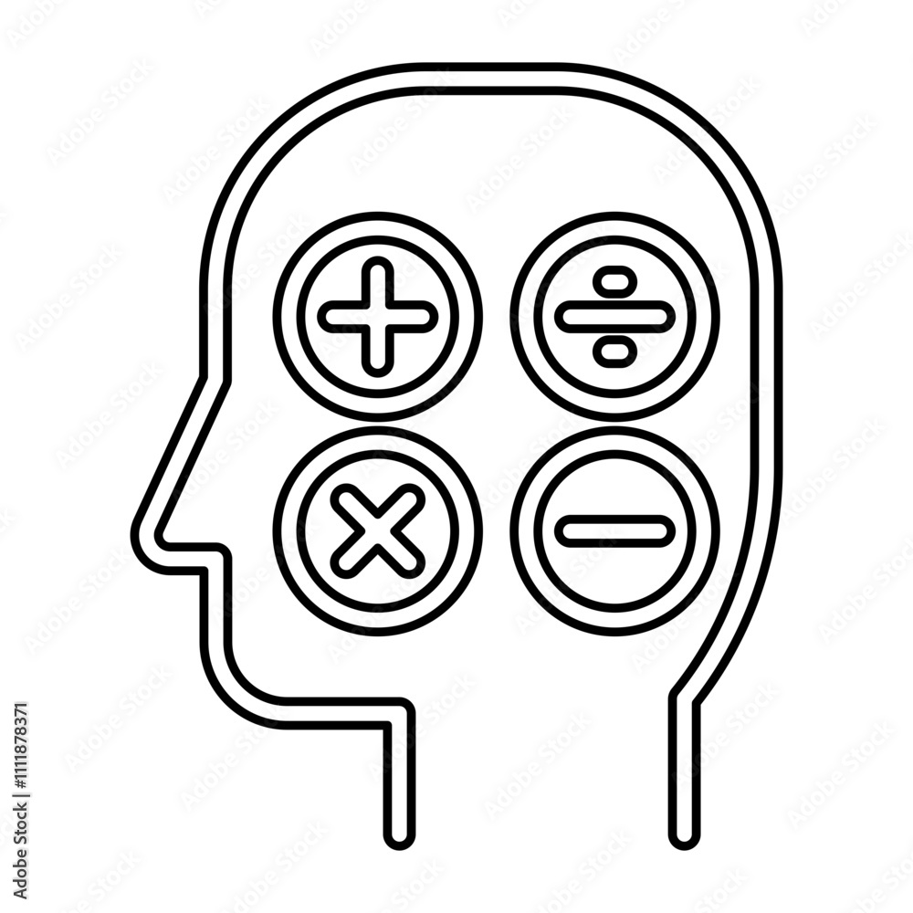 decision icon in line style decision icon in line style