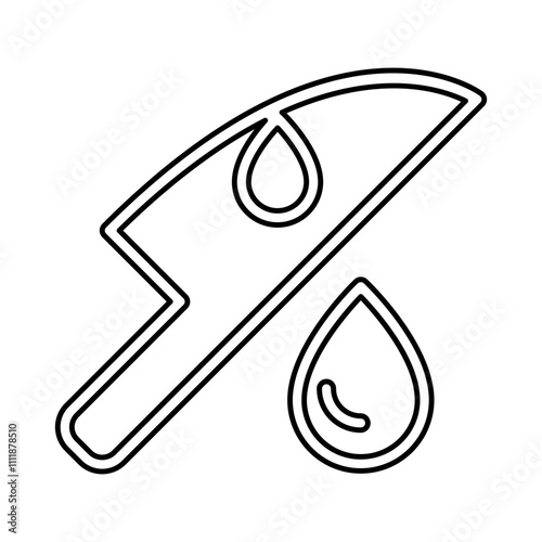 Suicide icon in line style