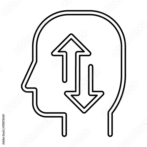 mind icon in line style