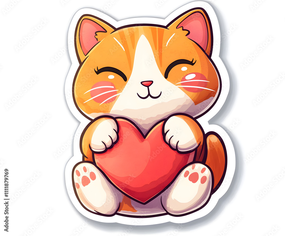 cat with a heart cat with a heart