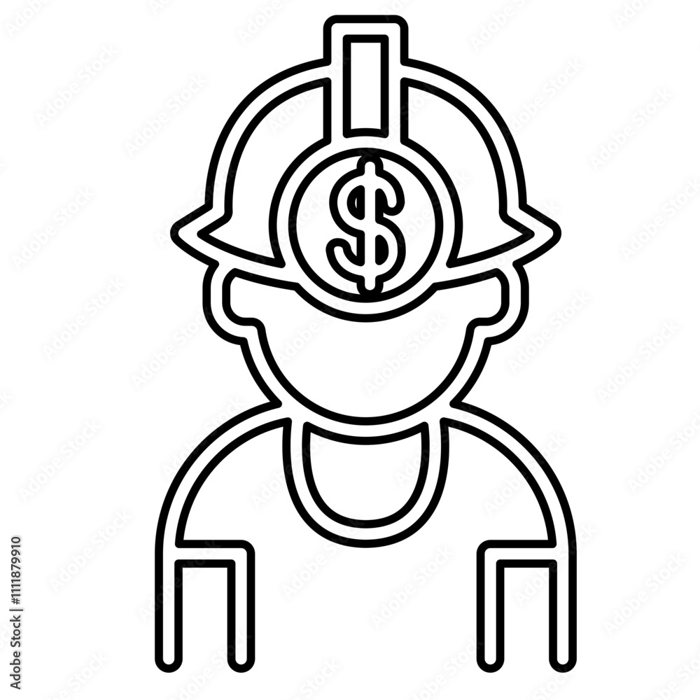 Investor icon in line style Investor icon in line style