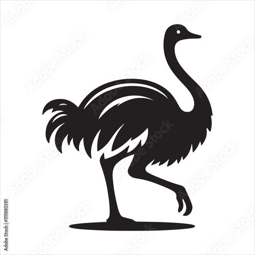 ostrich vector silhouette