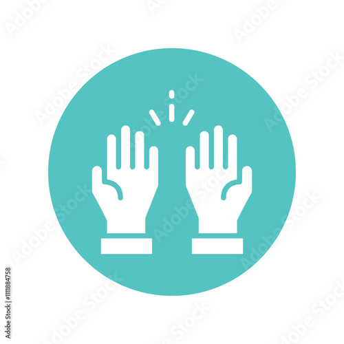 Gloves vector gylph icon.Eps file 10