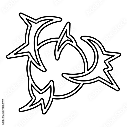 Force and power icon in Line style