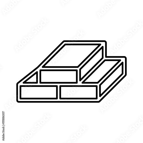 Brick icon in line style