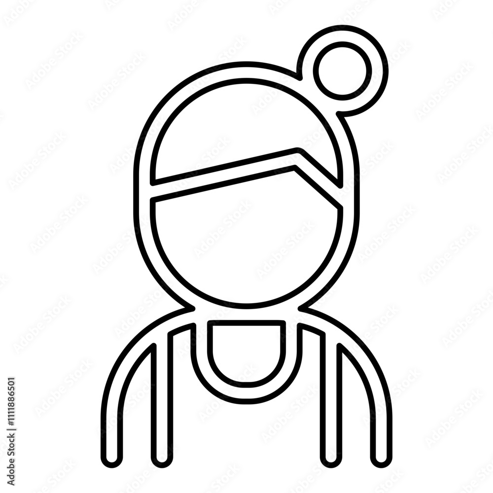 Fototapeta premium Sportswoman icon in line style