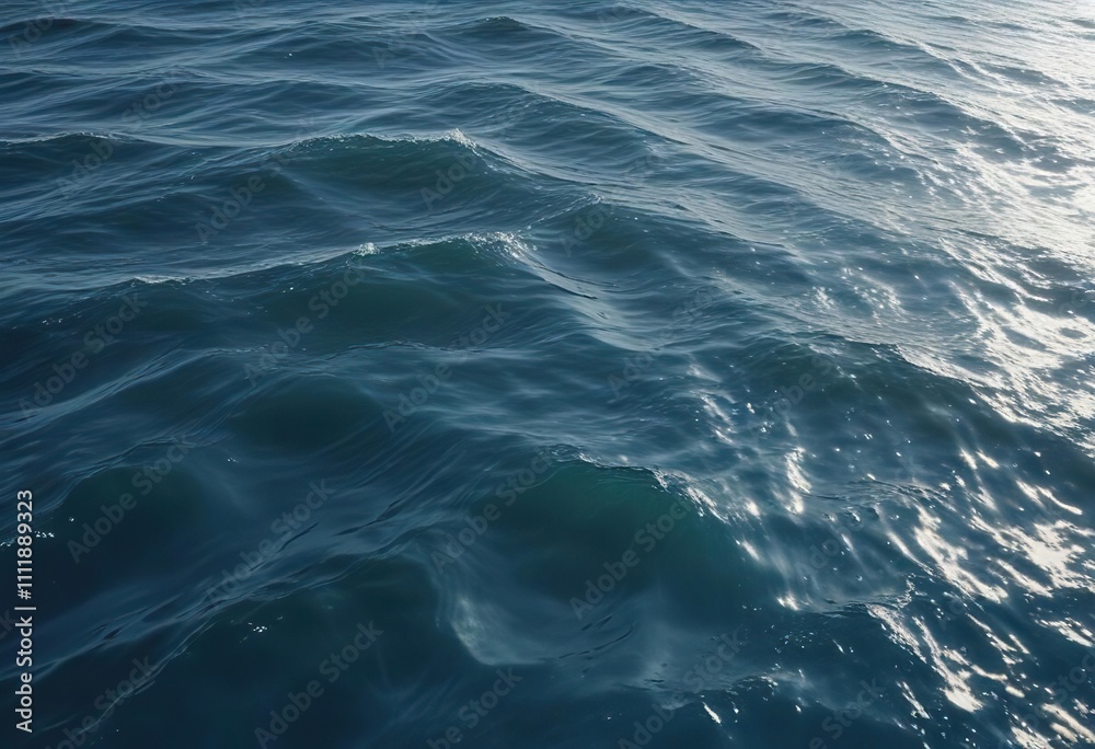 Detailed abstract blue water ripples and waves in a vast open ocean on a summer day, Blue Ocean Texture, Ocean Waves Detailed abstract blue water ripples and waves in a vast open ocean on a summer day, Blue Ocean Texture, Ocean Waves