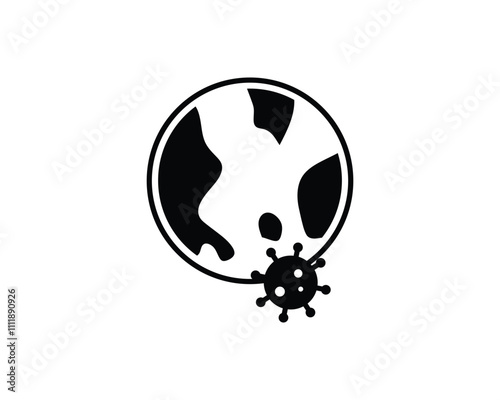 Pandemic disease icon vector symbol design illustration