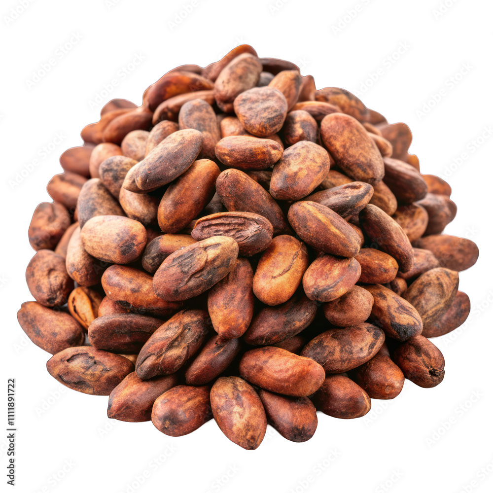 Cocoa bean isolated on transparent background Cocoa bean isolated on transparent background