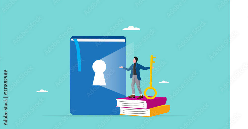 education the key to success, opportunities on education, knowledge and skill development with education for professional growth, businessman with golden key found key gap in book of knowledge education the key to success, opportunities on education, knowledge and skill development with education for professional growth, businessman with golden key found key gap in book of knowledge