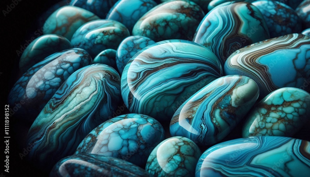 Obraz premium blue stone with beautiful textures photographed up close 