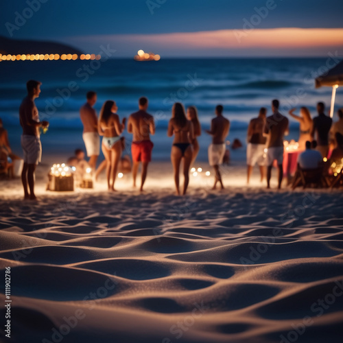 Strände - Lebhafte Atmosphäre an der Bar direkt am Strand photo