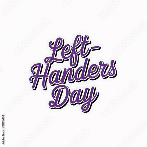 Left Handers Day Celebration Design Graphic