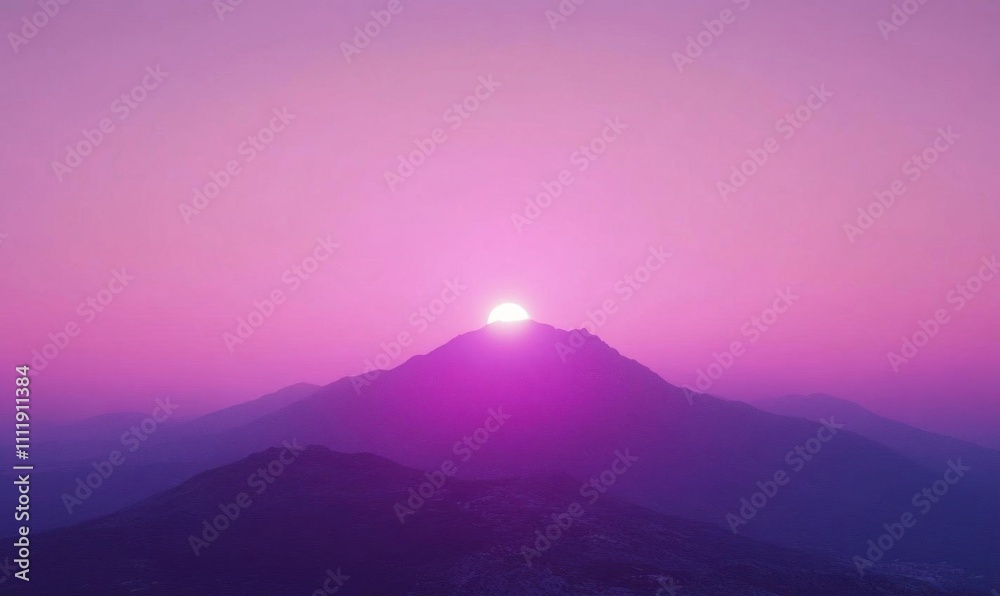 A serene sunset over mountains, creating a tranquil atmosphere. A serene sunset over mountains, creating a tranquil atmosphere.