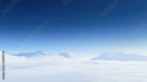 Winter sky transitions from snowy white to deep blue, capturing the essence of a crisp atmosphere