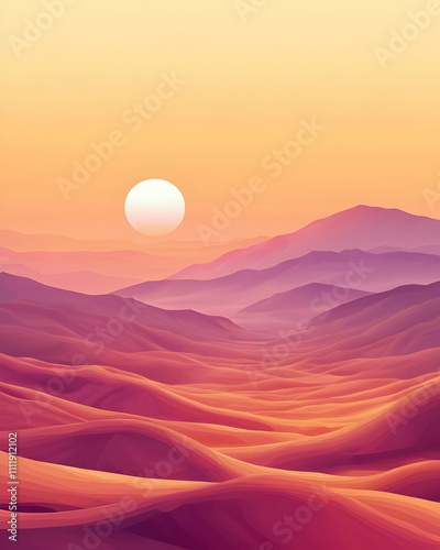 Sunset Hues Paint Rolling Hills Beautifully