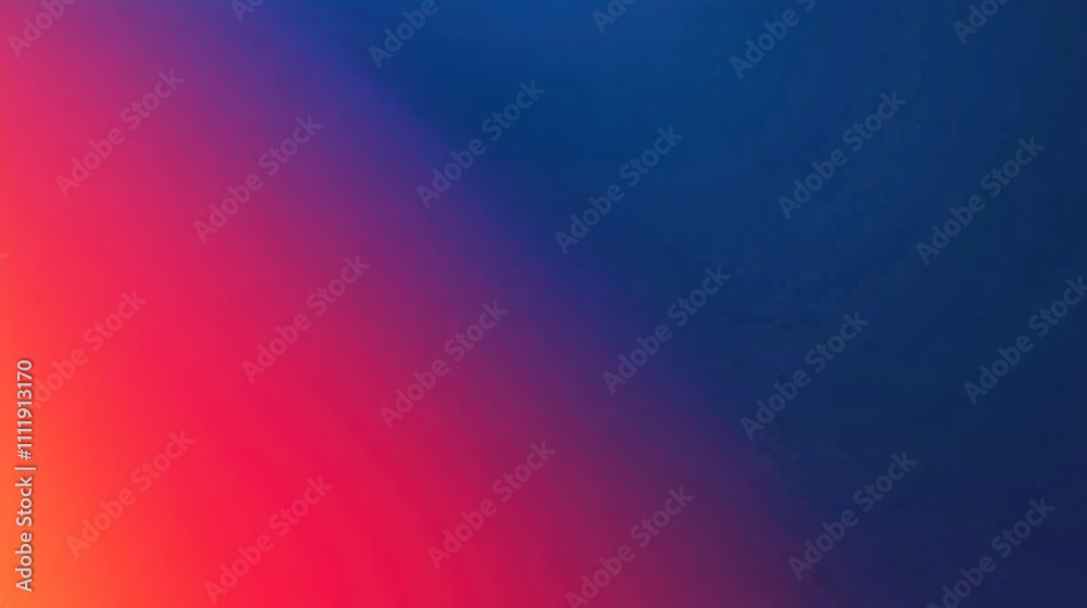 Obraz premium Modern minimalist sunset gradient from fiery red to deep midnight blue over the horizon
