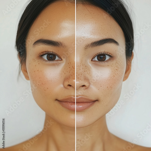 Comparison of Full-Face Skin Whitening for Malaysian Woman: Dull Yellow Skin to Clean, Refreshed Complexion with Freckles Removed