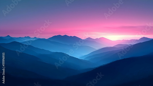 Sunset's Embrace: Blue Mountains' Serenity