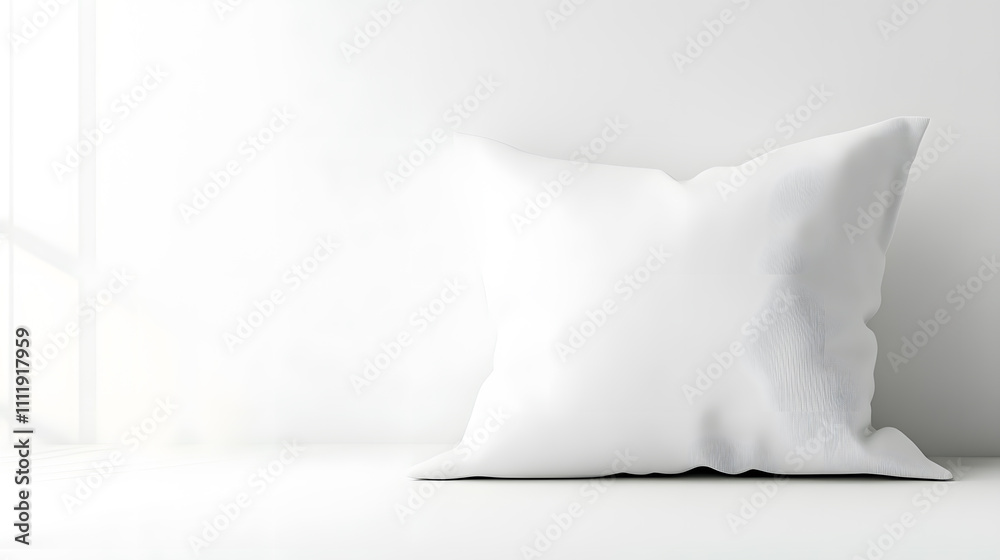White pillow, mock up, clean background White pillow, mock up, clean background