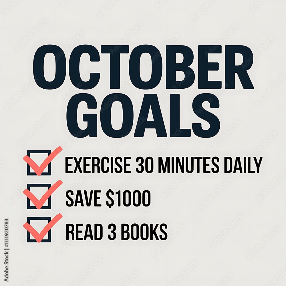 October Goals Exercise Savings Reading Personal Development October Goals Exercise Savings Reading Personal Development