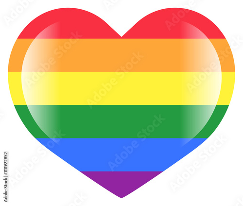 Free Download Rainbow Pride Heart  - GFXLoad