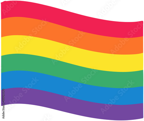 Rainbow pride month flag clipart 