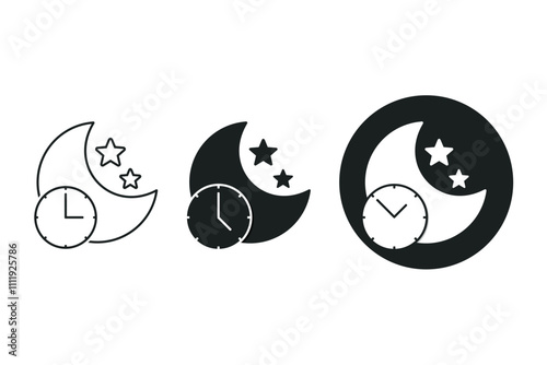 Sleeping time icon. Night shift. Illustration vector