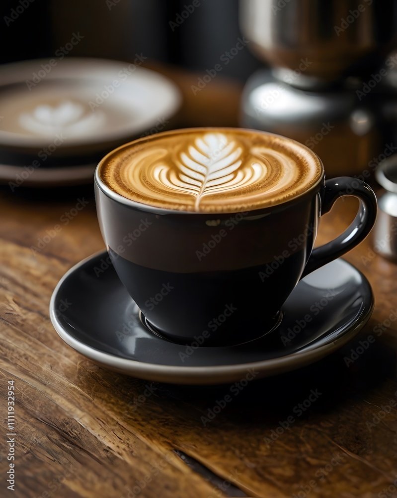 Close-up of cappuccino on table
Close-up of cappuccino on table