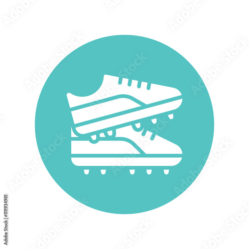 Cleats vector gylph icon.Eps file 10